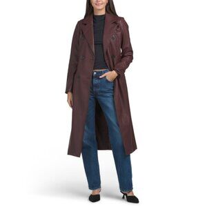 7 FOR ALL MANKIND Oxblood Long Blazer Coat
